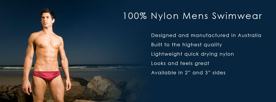 Caussie - 100% Nylon Mens Swimwear. Designed and manufactured in Australia.