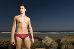 2 Inch Maroon Caussie Swimwear
